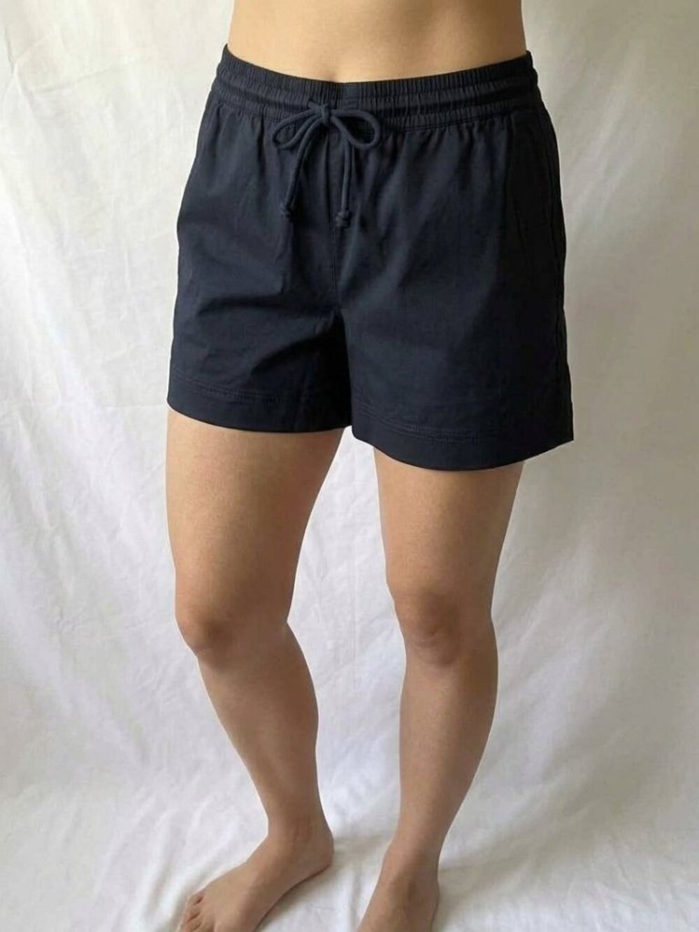 NWT Lou & Grey cotton blend drawstring navy shorts, size M